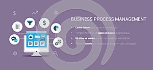 Business Process Management System Vector illustration.