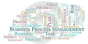 Business Process Management word cloud, made with text only.