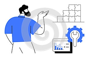 Business Process Optimization with Analytics, Team Collaboration, and Workflow Automation Concept