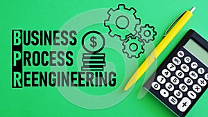 Business Process Reengineering BPR is shown using the text