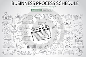 Business Process Schedule with Doodle design style