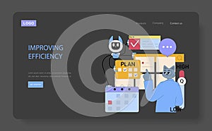 Business Processes. Flat Vector Illustration