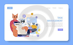 Business Processes. Flat Vector Illustration