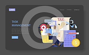 Business Processes. Flat Vector Illustration