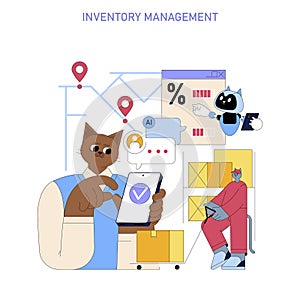 Business Processes. Flat Vector Illustration