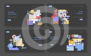 Business Processes. Flat Vector Illustration