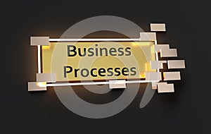 Business Processes modern golden sign photo