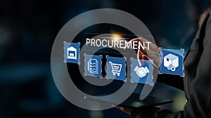 Business procurement process for supply chain management and sourcing. Fermion