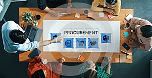 Business procurement process for supply chain management and sourcing. Fermion