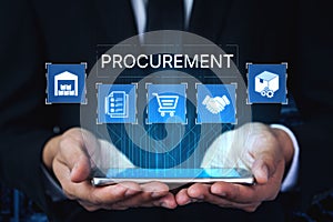 Business procurement process for supply chain management and sourcing. Fermion