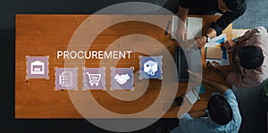 Business procurement process for supply chain management and sourcing. Fermion