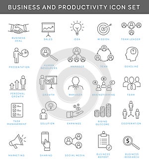 Business and productivity icons