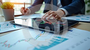 Image symbolizing the work of the stock and financial exchange