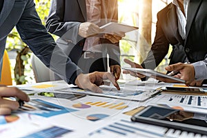 Business Professionals Analyzing Data