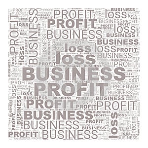 Business Profit Loss Text Illustration Background