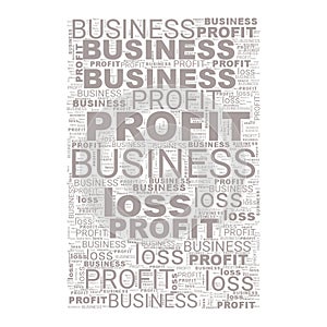 Business Profit Loss Text Illustration Background