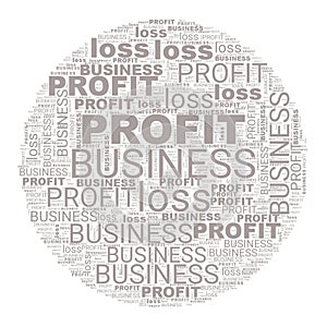 Business Profit Loss Text Illustration Background