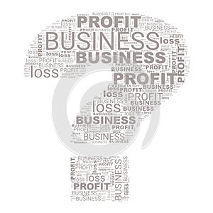 Business Profit Loss Text Illustration Background