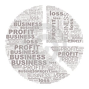 Business Profit Loss Text Illustration Background