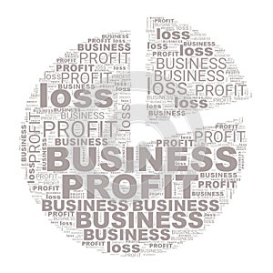 Business Profit Loss Text Illustration Background