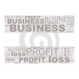 Business Profit Loss Text Illustration Background