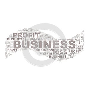 Business Profit Loss Text Illustration Background