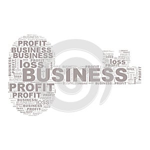 Business Profit Loss Text Illustration Background