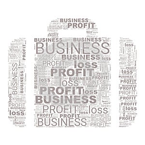 Business Profit Loss Text Illustration Background