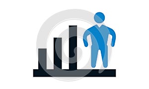 Business progress icon vector illustration.