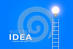 business progress ladder background light up with innovative idea