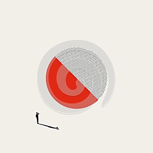 Business progress vector concept. Symbol of strategy, work and challenge. Minimal illustration.