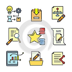 Business Project Icon Color Illustration Design