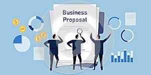 business proposal team propose company plan analyze professional financial analysis