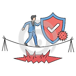 Business Protection Vector Illustration