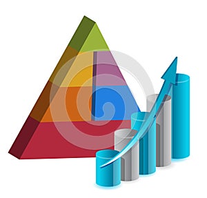 Business pyramid chart illustration