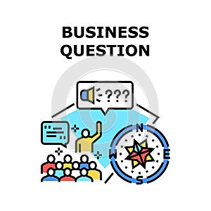 Business Question And Answer Vector Concept Color