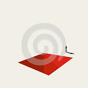 Business recession looming in future vector concept. Minimal art style. Symbol of decline, loss, financial crisis coming