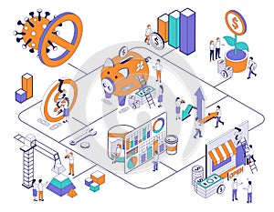 Business Recovery Isometric Flowchart