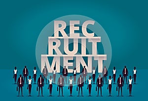 Business recruitment concept. HR manager hiring new employee or workers for job. Recruiting staff or personnel in their corporate