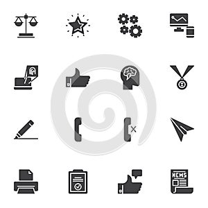 Business related vector icons set