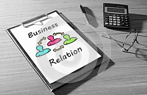 Business relation concept on a desk
