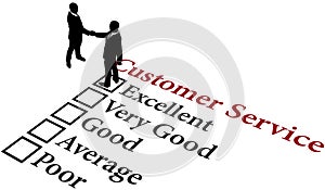 Business relationship excellent customer service
