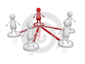 Business Relationship Structure Concept 3d People Team Group