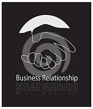 Business relationship Vector of Handshake Icon - vector iconic design