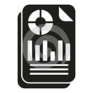 Business report icon simple vector. Digital data