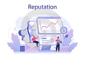 Business reputation concept. Building relationship with people