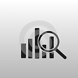 Business research iconBlack and white stroke