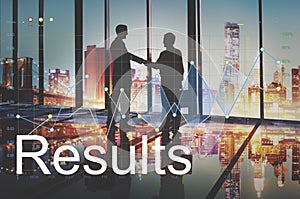 Business Results Progress Analysis Corporation Graphic Concept