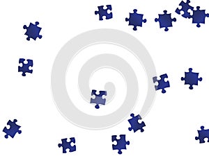 Business riddle jigsaw puzzle dark blue pieces