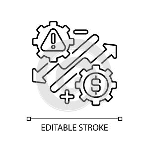 Business risks linear icon